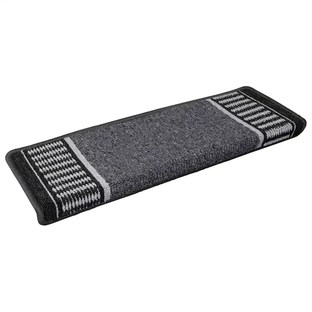 Tappetini per scale autoadesivi 15 pz | Gradini per Scale Antracite 65 x 21 x 4 cm
