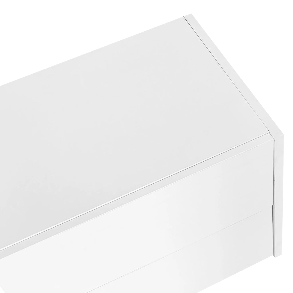 Mobile TV Lowboard ¨C MINIMAL ¨C Bianco Lucido, Nero, con Ante e Cassetti