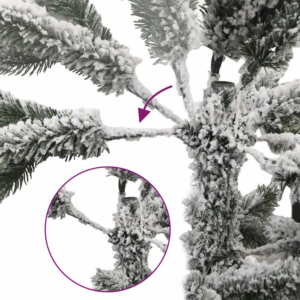 Albero Natale | Decorazioni natalizie Artificiale Incernierato con Neve Fioccata 210 cm