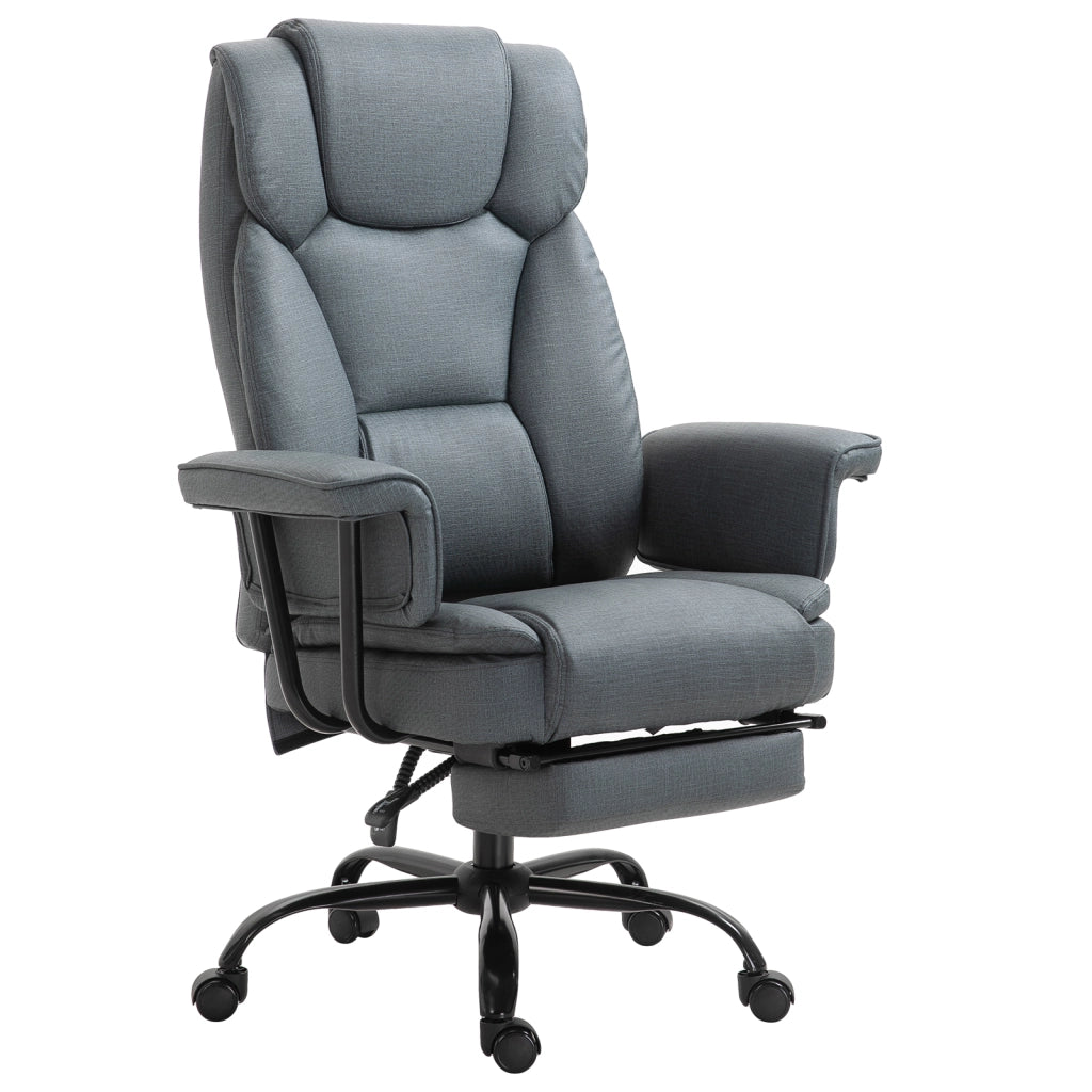 Sedia da ufficio ergonomica girevole 360¡ã ¨C Xylo ¨C con poggiapiedi e braccioli imbottiti, pelle sintetica