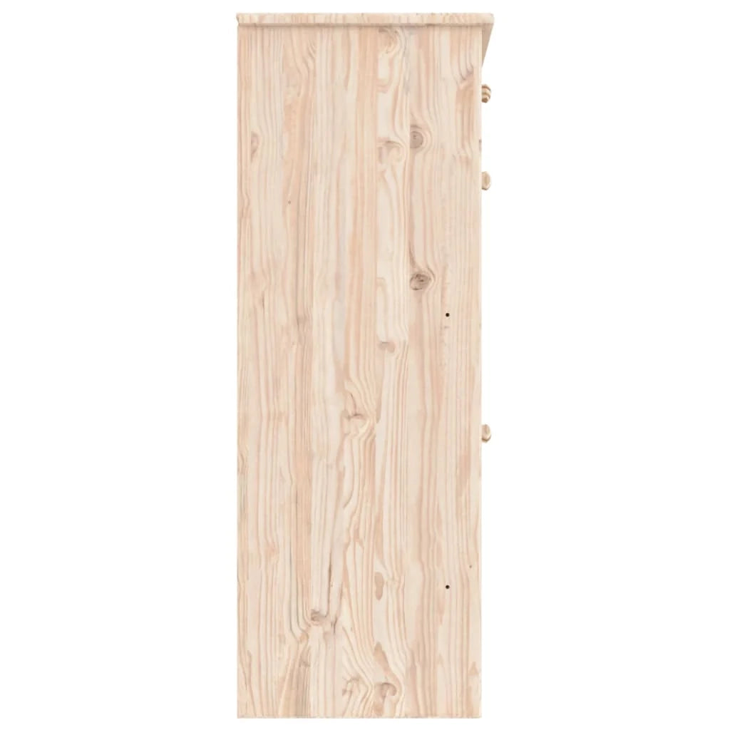 Scarpiera mobile contenitore per scarpe mobile per ingresso/corridoio/soggiorno ALTA 77 x 35 x 96 cm legno massello di pino marrone 02_0021398
