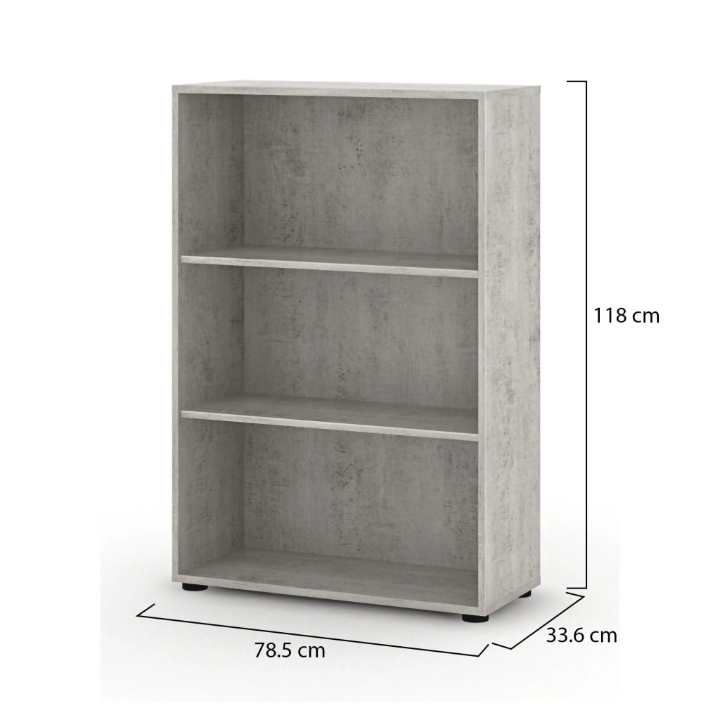 Biblioteca Leporano, Libreria 4 Ripiani, 79x34x118h cm Bianco