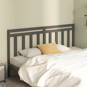 Testiera per Letto Grigia 206x4x100cm in Legno Massello di Pino 817812