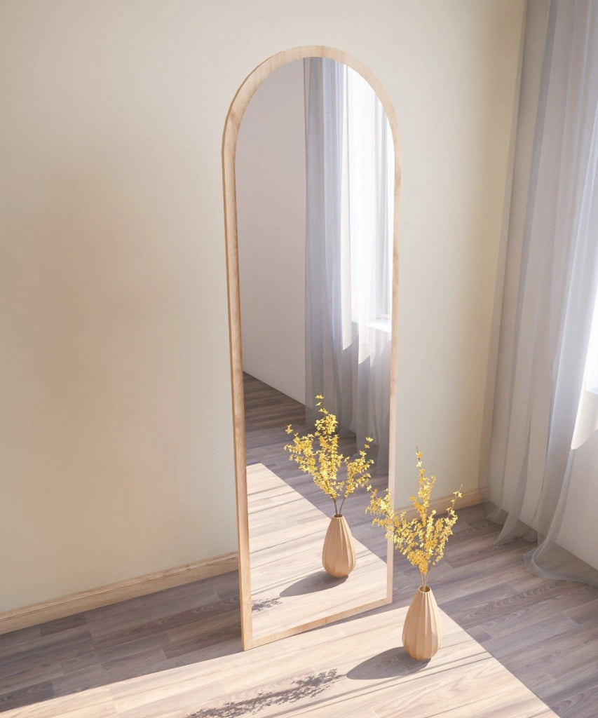 Specchio in legno "Emma" - 50 x 160 cm - Beige