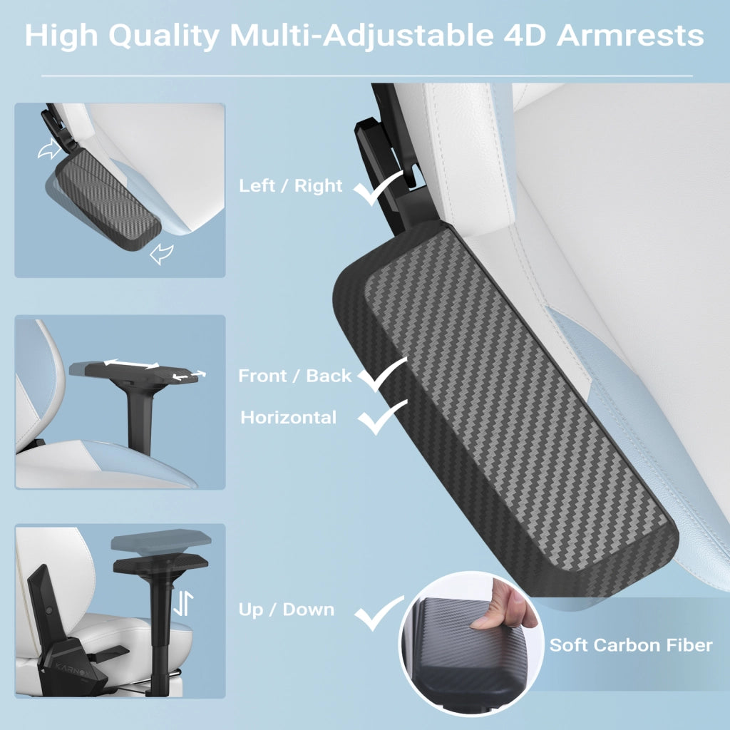 Sedia da ufficio ergonomica con poggiapiedi supporto lombare poggiatesta e schienale reclinabile in PU bianco e blu