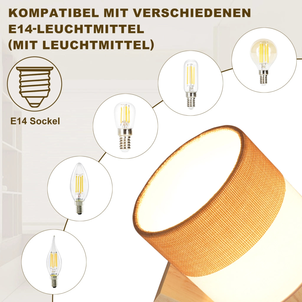 ZMH Faretto da soffitto vintage 1 fiamma legno orientabile 350° E14 max 40W senza lampadina