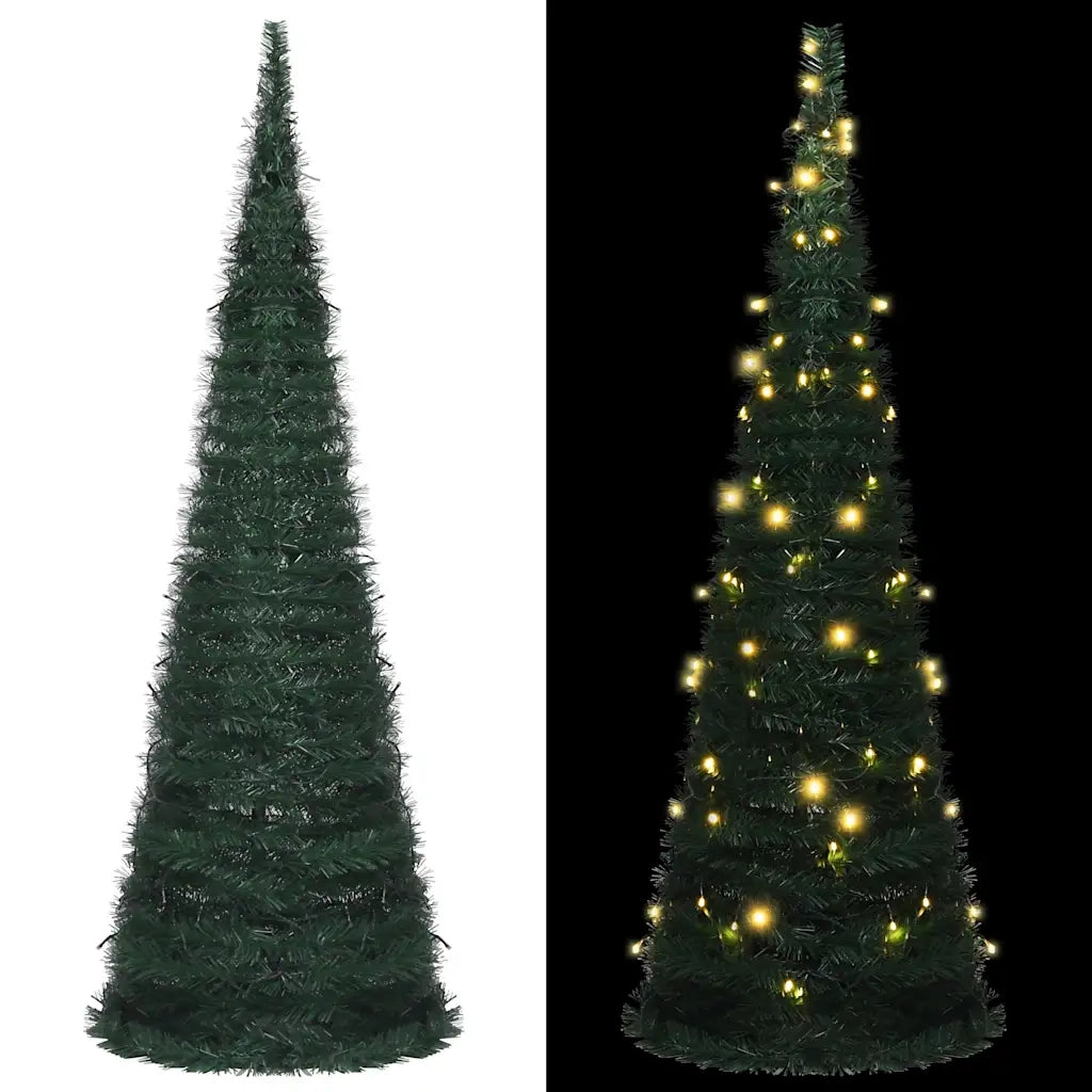 Albero di Natale Artificiale Apribile Preilluminato Verde 180cm 321524
