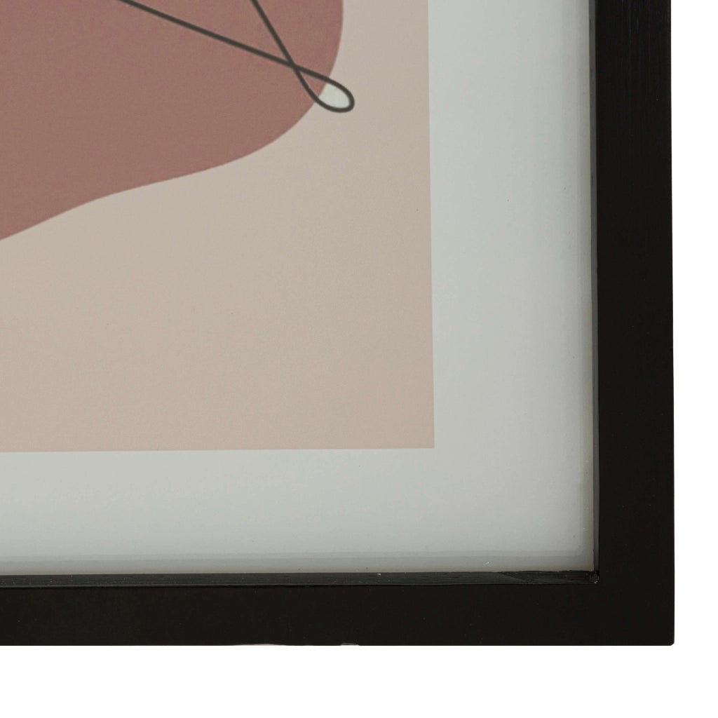 Ilaro, Quadro Materiale Struttura in Vetro, 35x47h cm Rosa