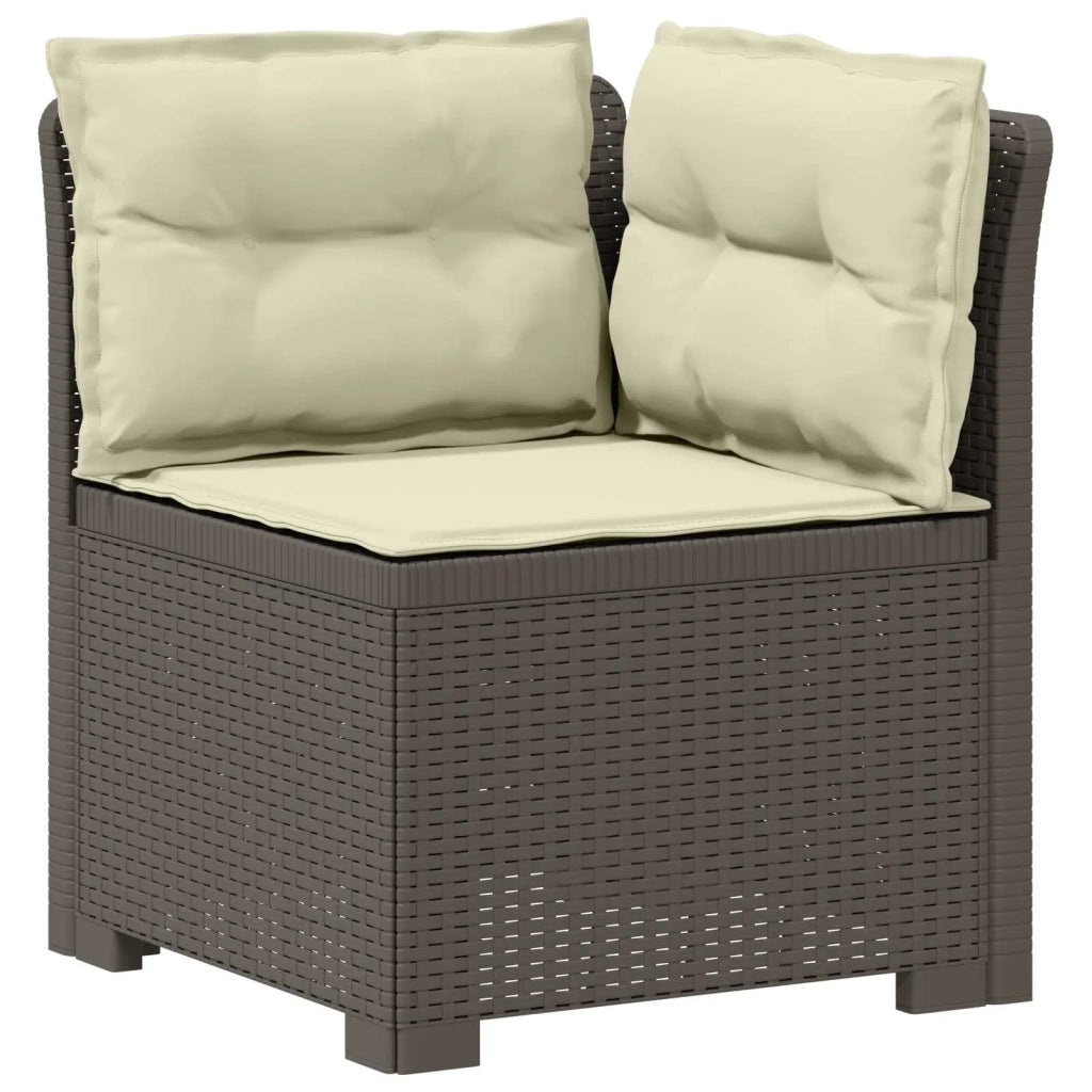 Divano da Giardino 4 Posti con Cuscini Aspetto Rattan PP 3443990