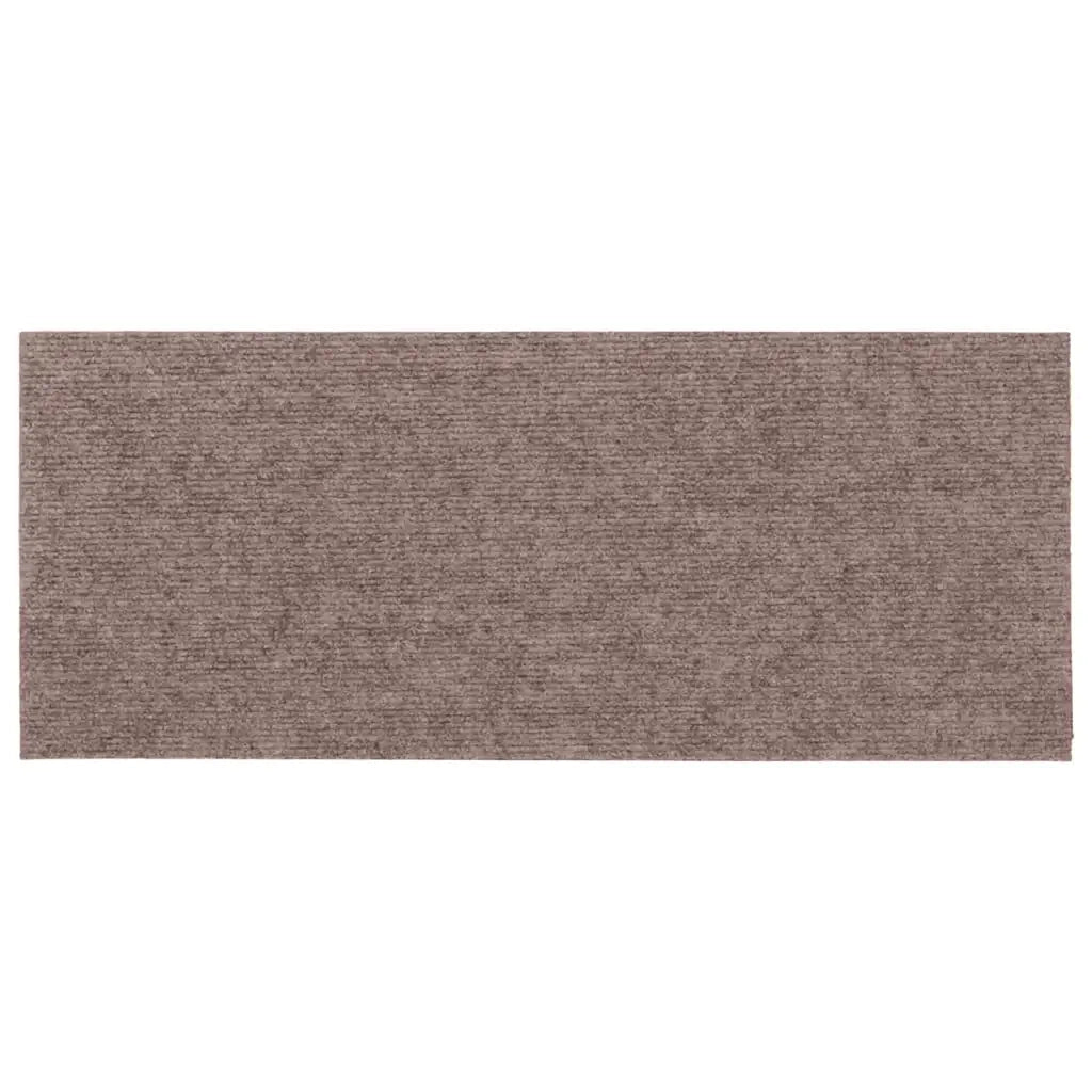 vidaXL Tappetini per scale autoadesivi 30 pz 60x25 cm marrone chiaro rettangolari