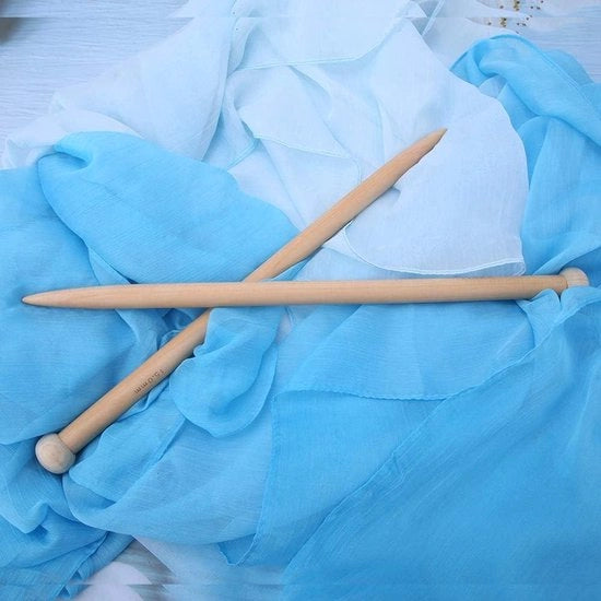 Aghi in legno da 15 mm - per mani artritiche - per iniziati al cucito - 1 coppia