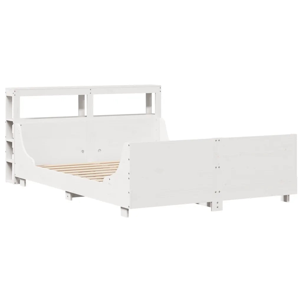 vidaXL Letto senza Materasso Bianco 140x190 cm Legno Massello di Pino