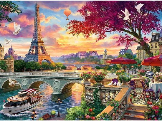 Pittura con Diamanti Immagine di Città Paesaggio - 40 x 30 cm - Decorazione per Parete Decorazione per la Casa Pittura con Diamanti