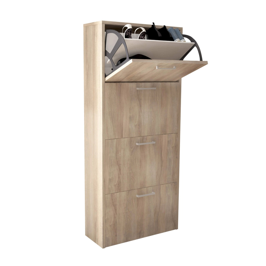 SCARPIERA MOLLY 4 ANTE A RIBALTA OLMO CHIARO 59 X 25 X H140 CM