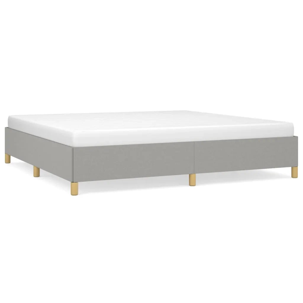 Giroletto senza Materasso Grigio Chiaro 200x200 cm Tessuto 347189