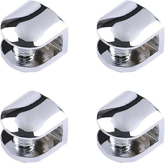 Klemme per vetro adattabile - 4 pezzi fissaggio per piastre di vetro - supporto per pavimento in vetro per 6-8 mm - vetro acrilico - supporto per specchio