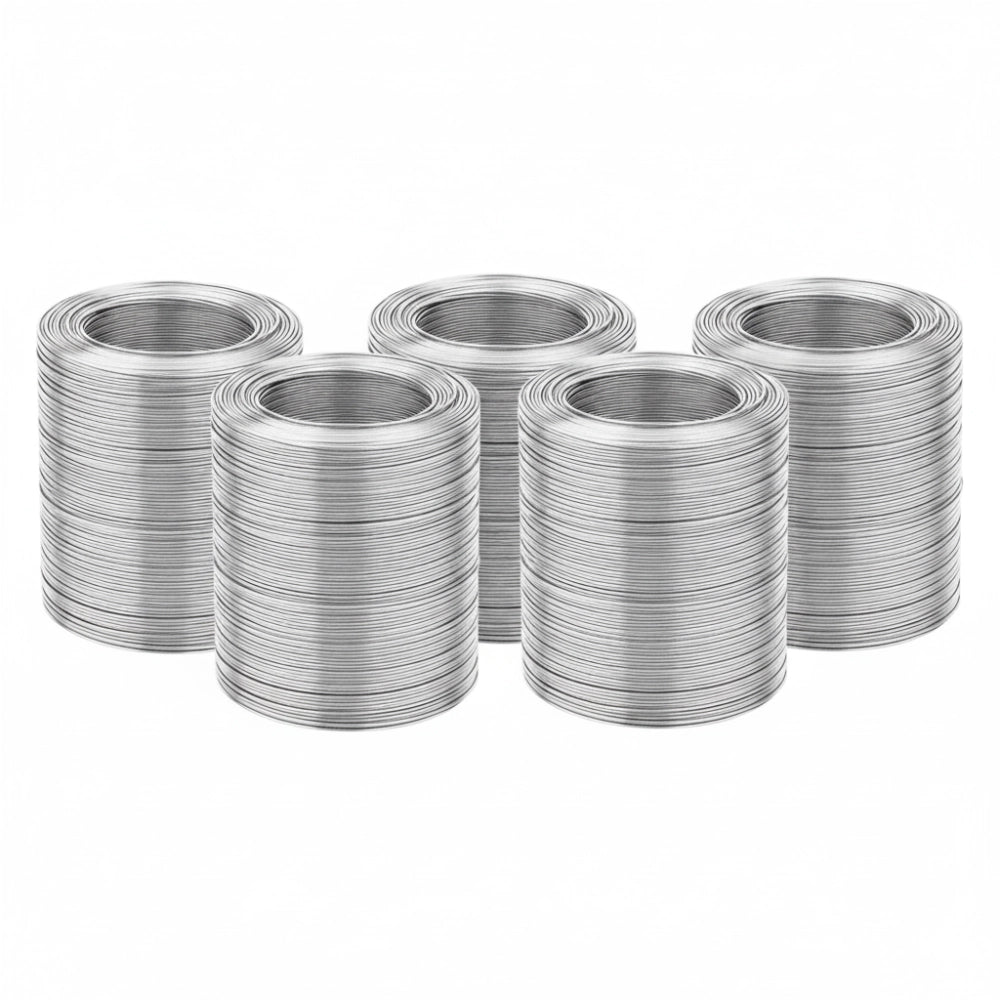 Kit filo cotto bianco argenteo per armature in cemento armato bobina 300 g *** pezzi 5, confezione 1