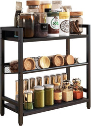Organizzatore per lavoro in cucina - Raccoglitore per desktop - Design industriale - 3 strati - Nero