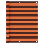 Paravento per balcone frangivista 120 x 500 cm tessuto Oxford arancione e marrone 02_0010315