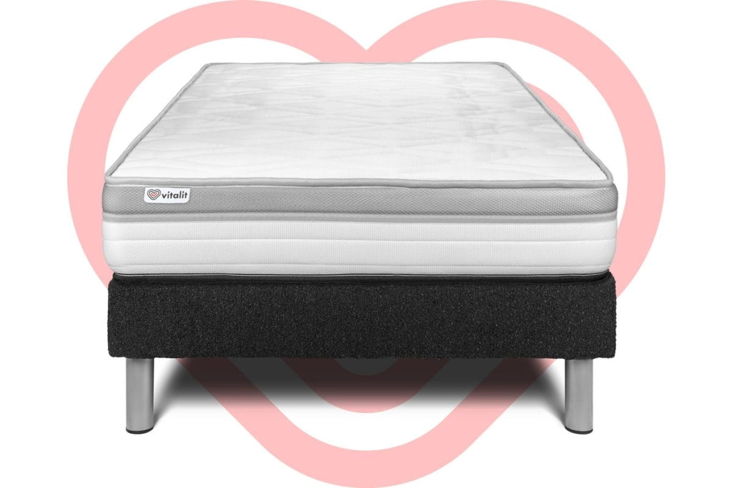 Letto con materasso VITAL RELAX 120 x 190 cm Rete Kit Nero