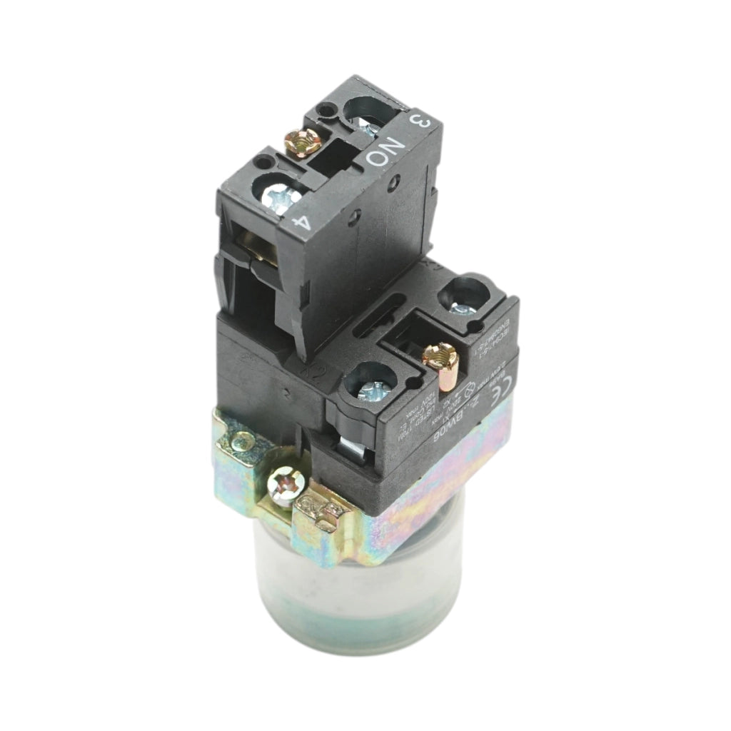 Lampada di segnalazione con alimentazione diretta verde e protezione 1NO, 220V, IP65, LAY5 Breckner Germany