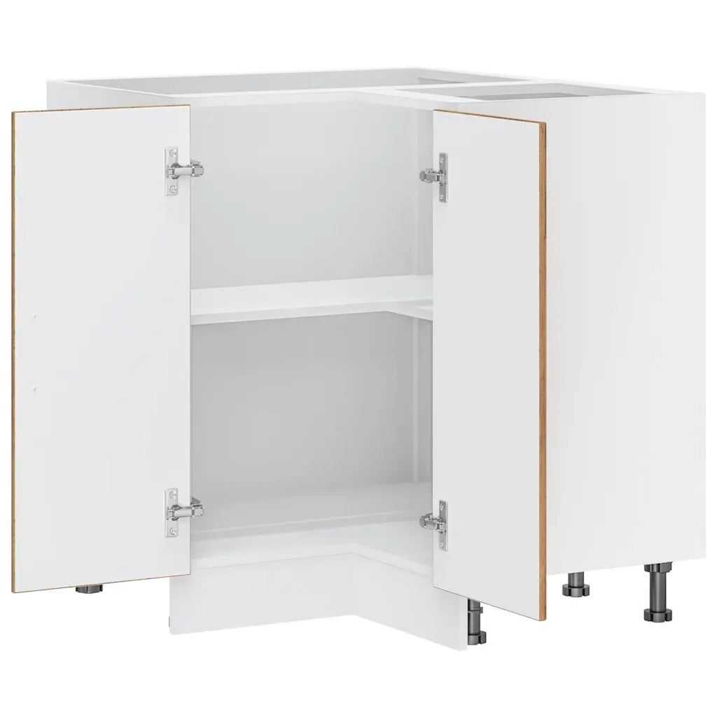 Base ad Angolo Cucina-Mobile Angolare da Cucina Porto Legno Antico in Legno Multistrato