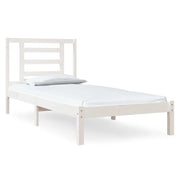 Letto singolo | Letto per adulti | Letto senza Materasso Bianco 90x190 cm in Legno Massello Pino