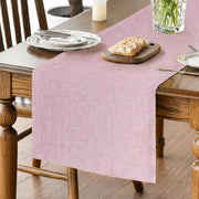 Tavolo da Pranzo in Tela Rosa, Decorazione da Cucina e Sala, 40x180 cm