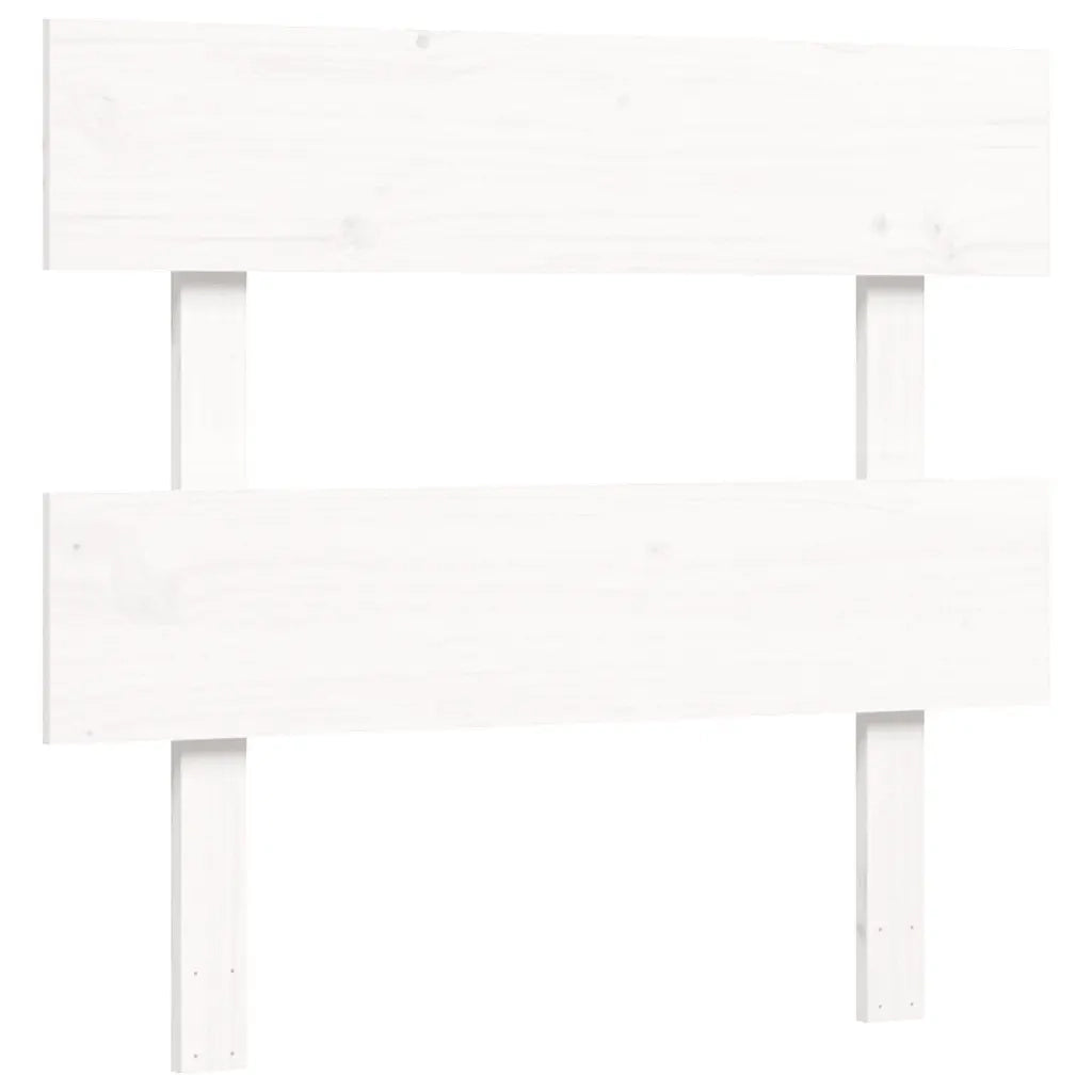 Letto per Anziani con Testiera Bianco Single in Legno Massello 3195317