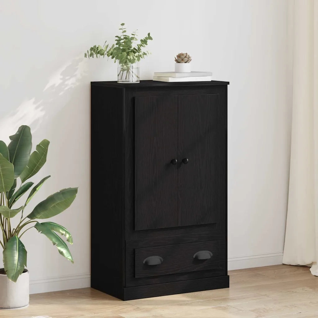Credenza-Buffet-Armadio da cucina Rovere Nero 60 x 35,5 x 103,5 cm Legno multistrato
