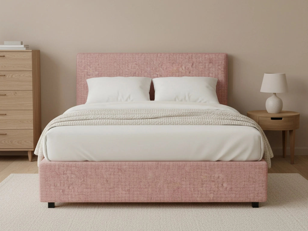 Carlisle, Letto Piazza e Mezza Sfoderabile Made in Italy, Rosa
