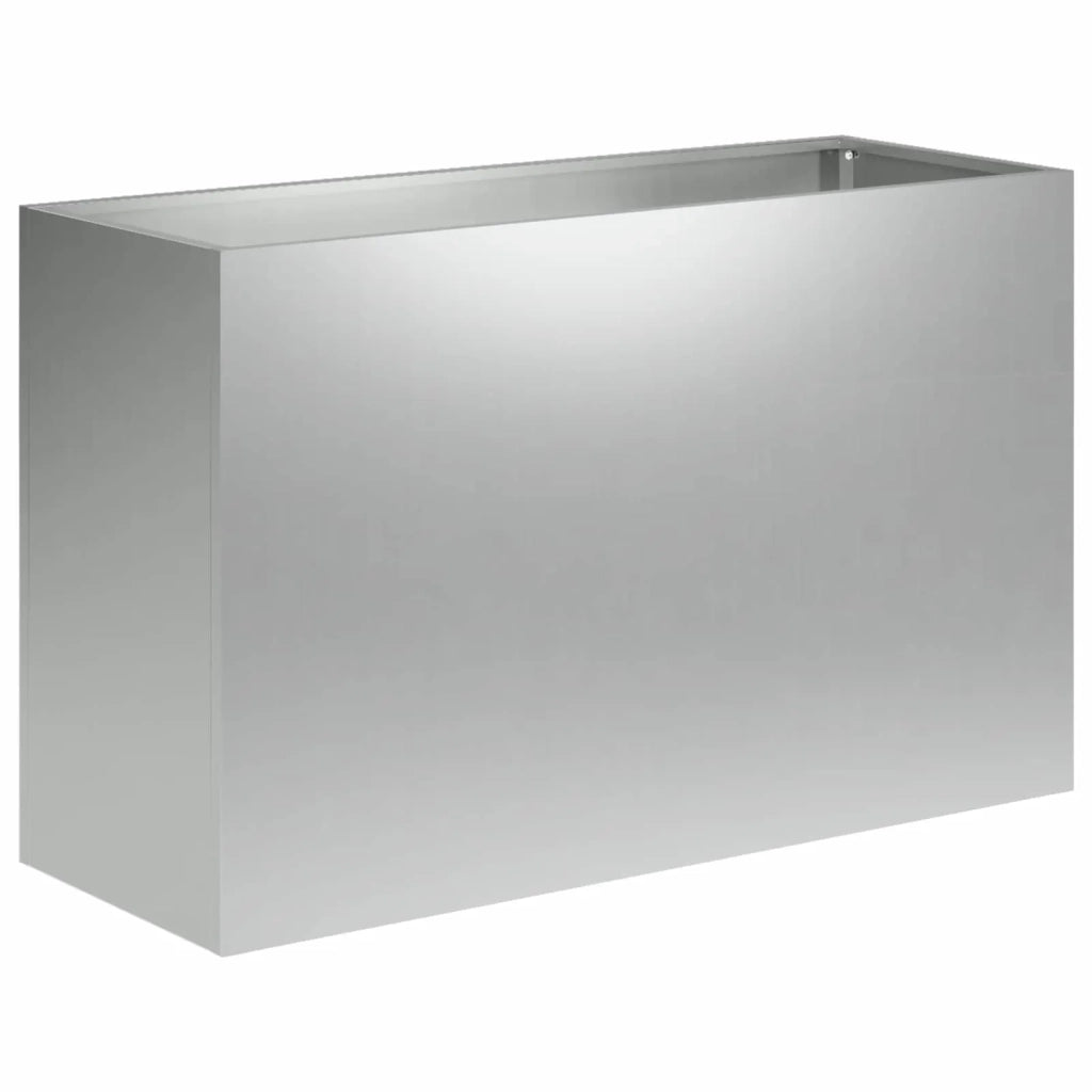 Vaso da giardino 2 pz Argento 80 x 40 x 50 cm Acciaio zincato 8005719