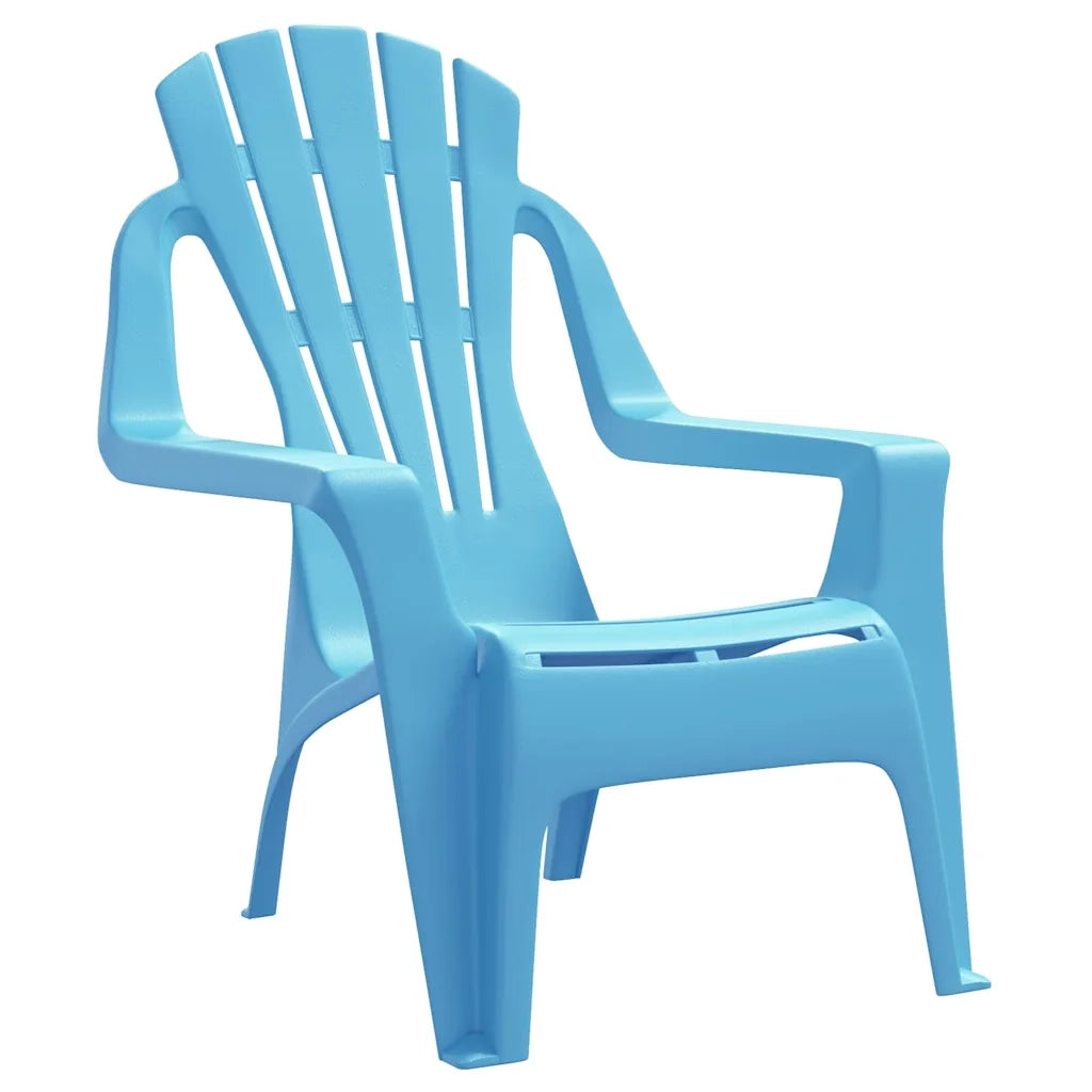 Sedie Giardino 2pz Bambini Blu 37x34x44cm PP Aspetto in Legnocod mxl 129837