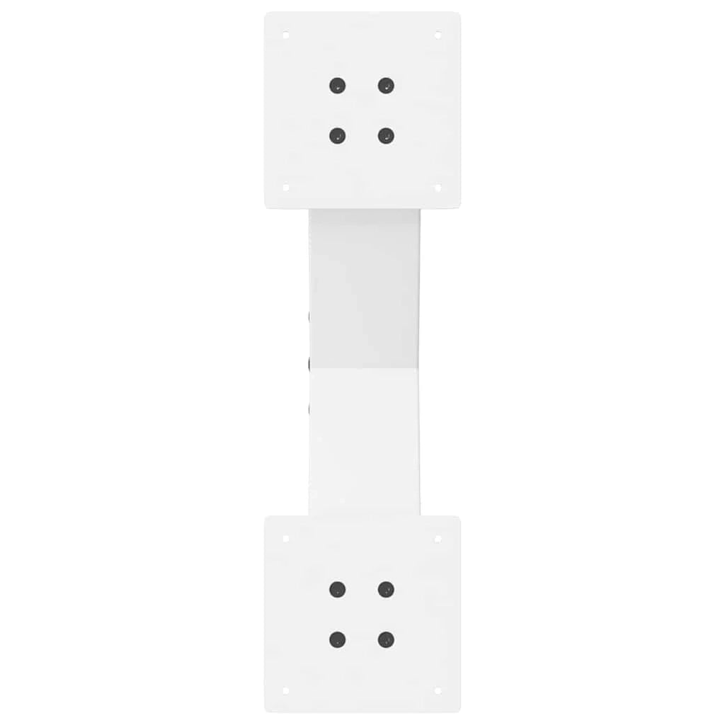 Set di 2 gambe regolabili per tavolino da caffè a forma di X 50 x 30 cm acciaio bianco 02_0057209