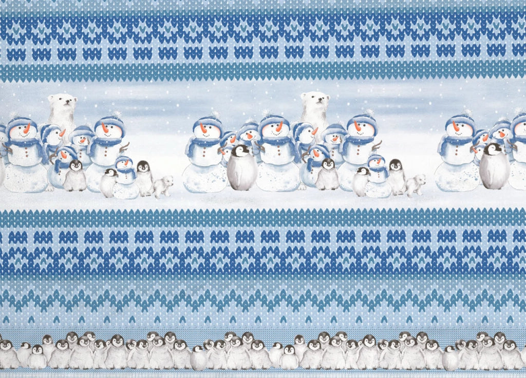 Copripiumino Sacco Piumone Pensieri Delicati Cotone Dis.Inverno Polare - Singolo - Blu