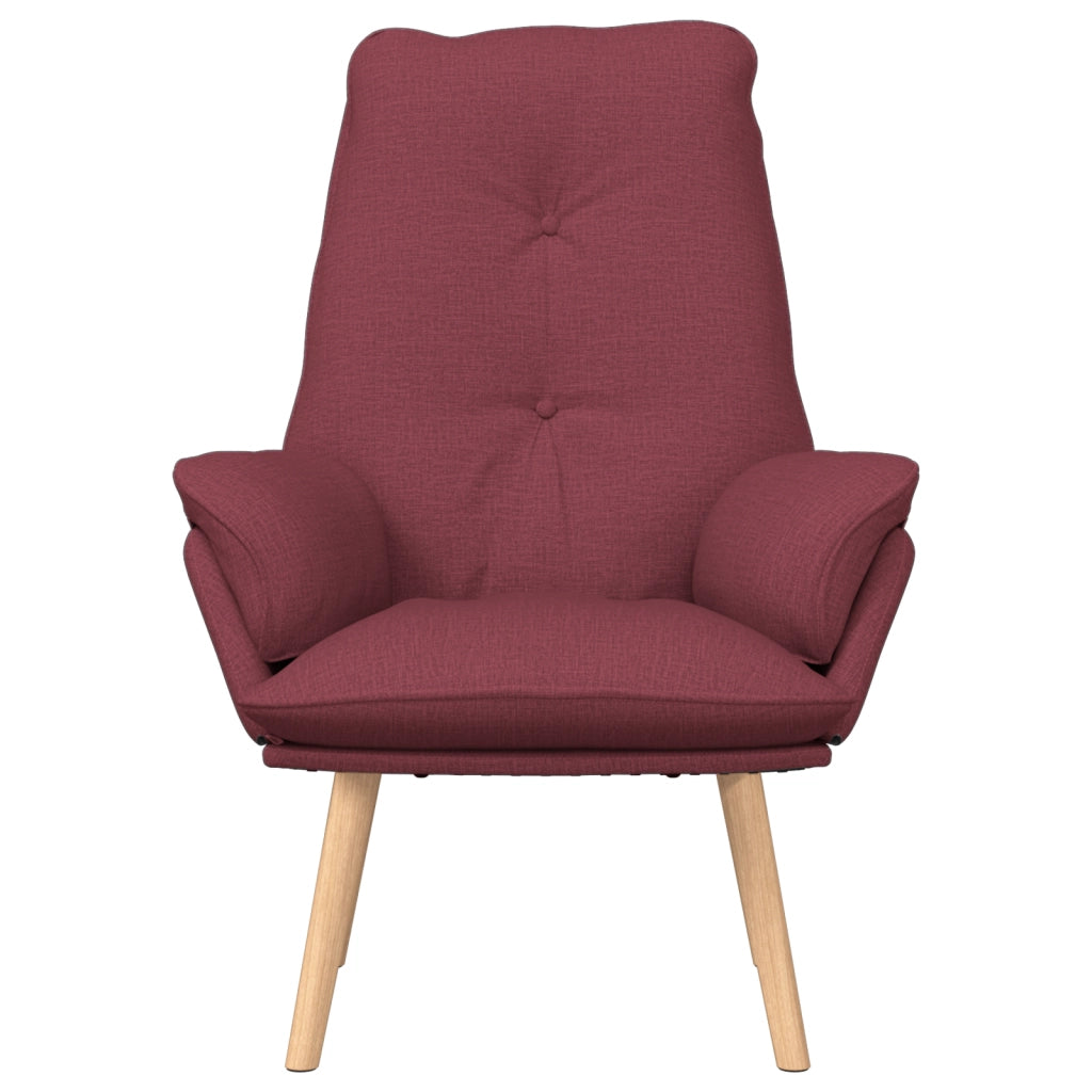 Poltrona Rilassante in Tessuto Rosso Vino