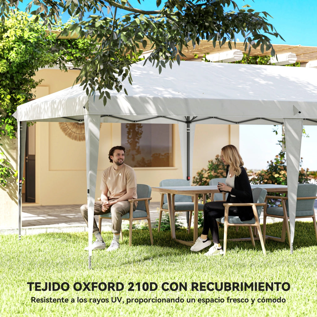 Tenda da Giardino Pieghievole 6x3 m ¨C Zephmum ¨C Grigio con Finestre e Borsa di Trasporto