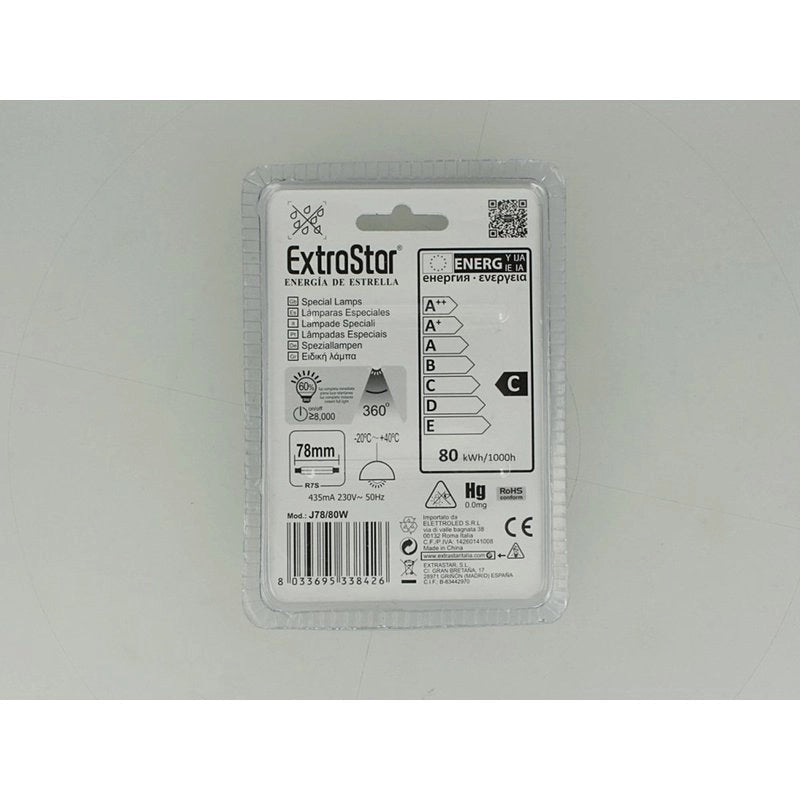2 PZ Lampade Alogena Dimmerabile, Lampada R7S 78mm 80W 1375 Lumen Bianco Caldo 2800K