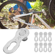 Set di catene da bicicletta in acciaio - 12 velocità - 10 pezzi - Adatto per mountain bike e biciclette da corsa - Nessun attrezzo necessario - 100% nuovo - Catena da bicicletta per link