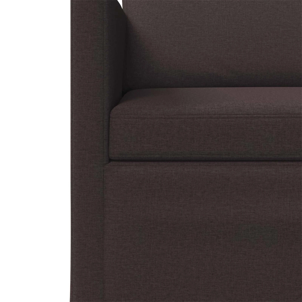 Set di divani 2 pcs Marrone Scuro Tessuto 3433138