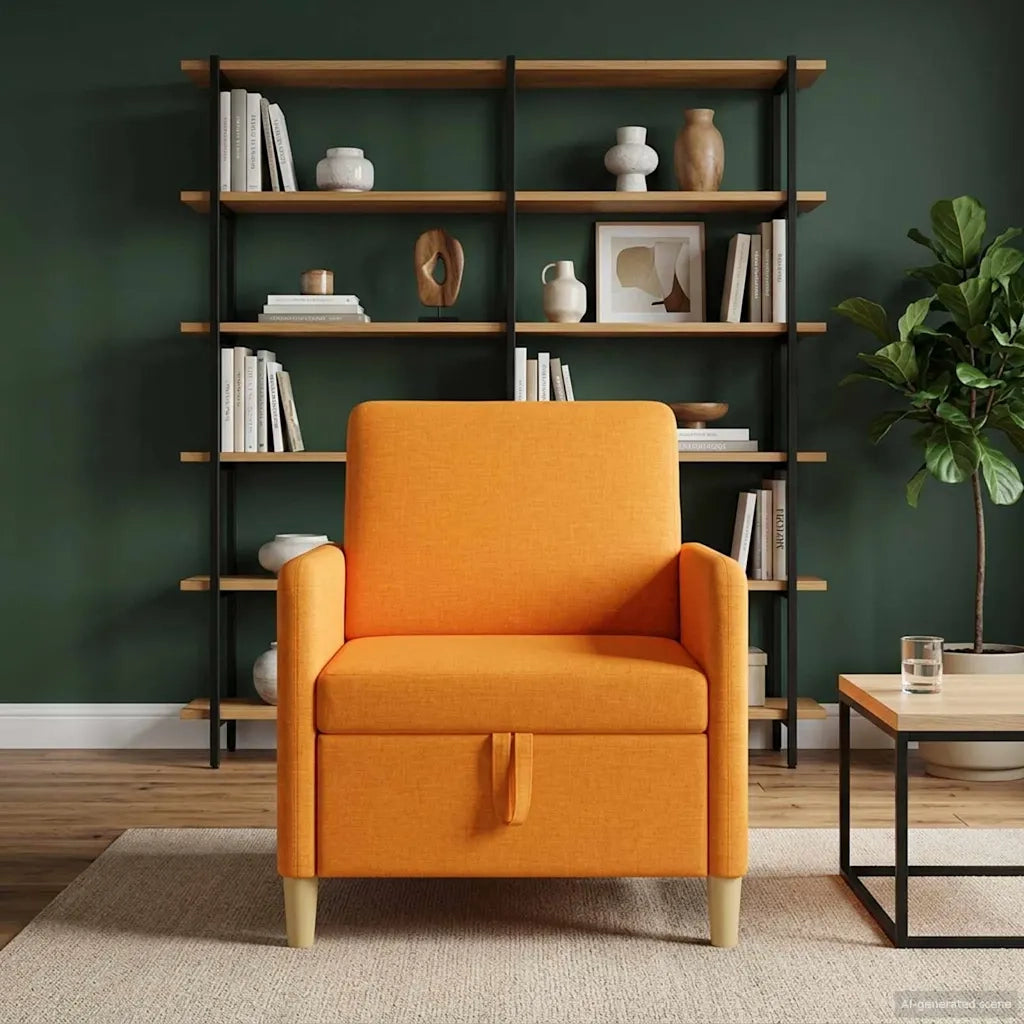 Divano con Storage Giallo Scuro 72 x 78 x 87 cm Poliestere 42036872