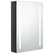Mobile da bagno con specchio LED 50 x 13 x 70 cm nero lucido 02_0006614