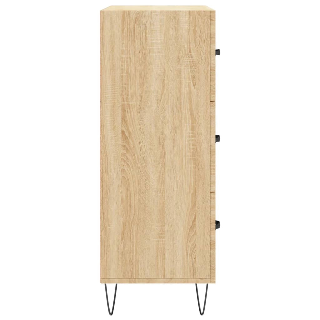 Credenza cassettiera armadio mobile contenitore organizer per cucina soggiorno salotto rovere Sonoma 69,5 x 34 x 90 cm legno ingegnerizzato marrone 02_0031637