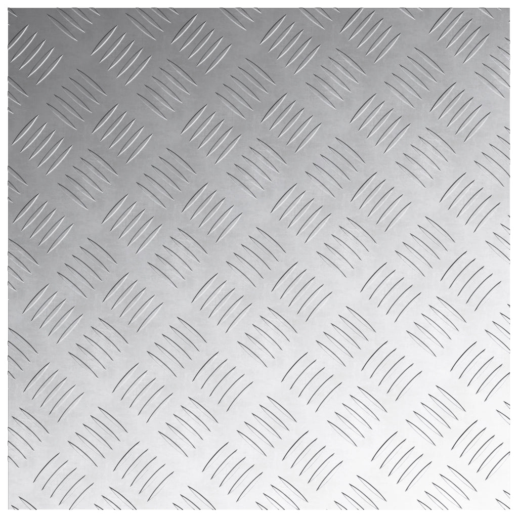 Pannelli in Alluminio a Scacchiera 4 pz Antiscivolo 50x50 cm