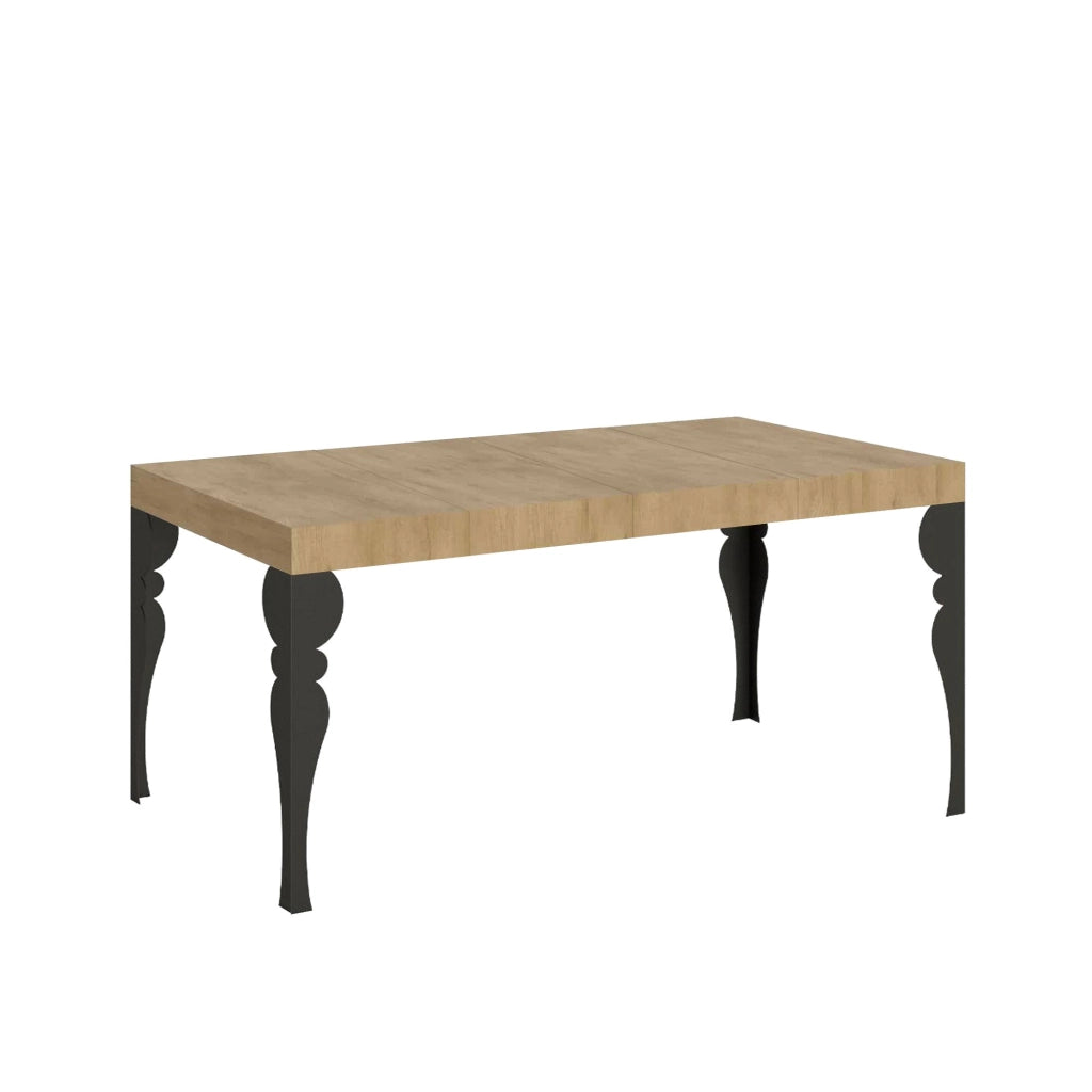 Tavolo allungabile 200/304x90 cm Paxon Premium bianco frassino gambe antracite