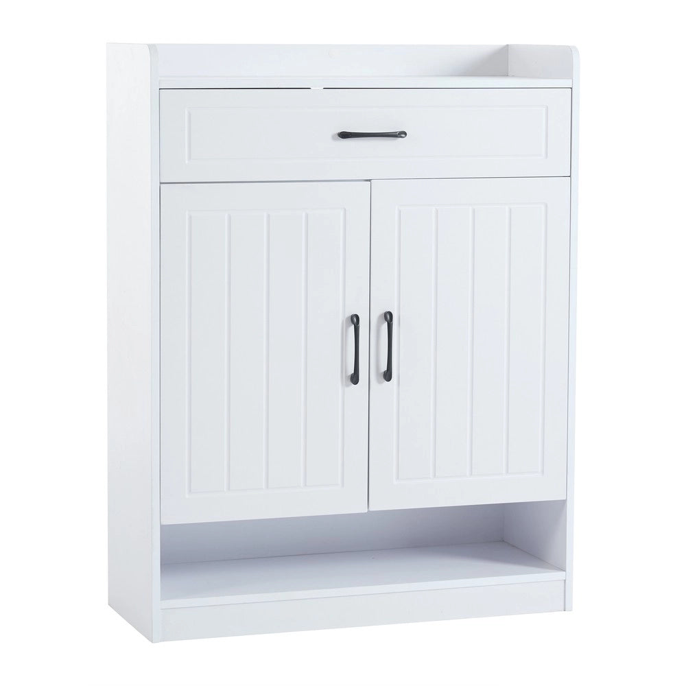 Set Ingresso con Scarpiera e Appendiabiti ¨C MINIMAL ¨C Bianco, 140.6x32x180 cm