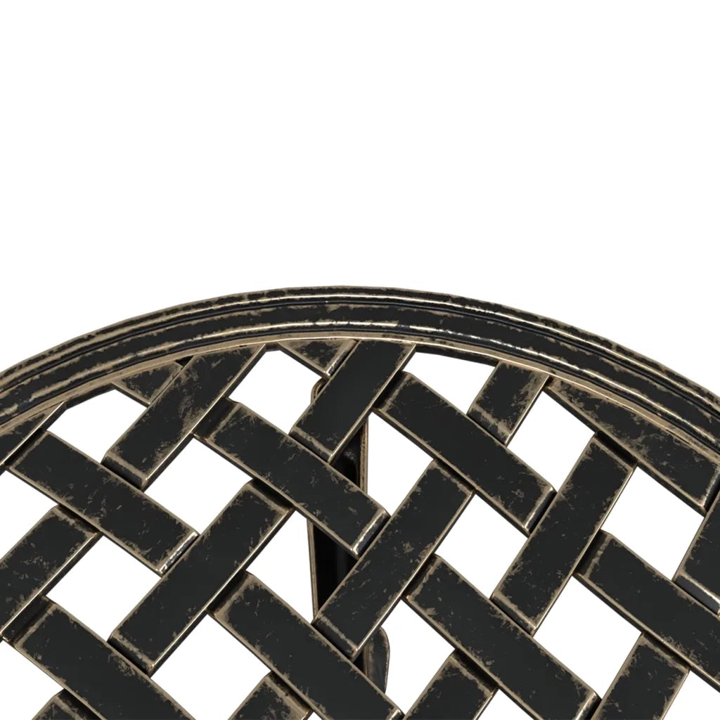 Tavolo da Giardino Bronzo Ø48x53 cm in Alluminio Pressofuso 4002823