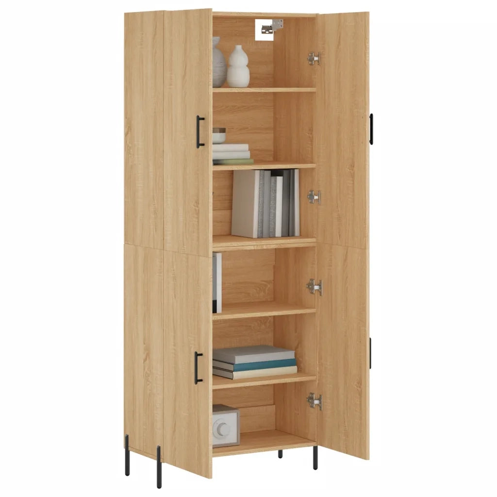 vidaXL Credenza Rovere Sonoma 69,5x34x180 cm in Legno Multistrato