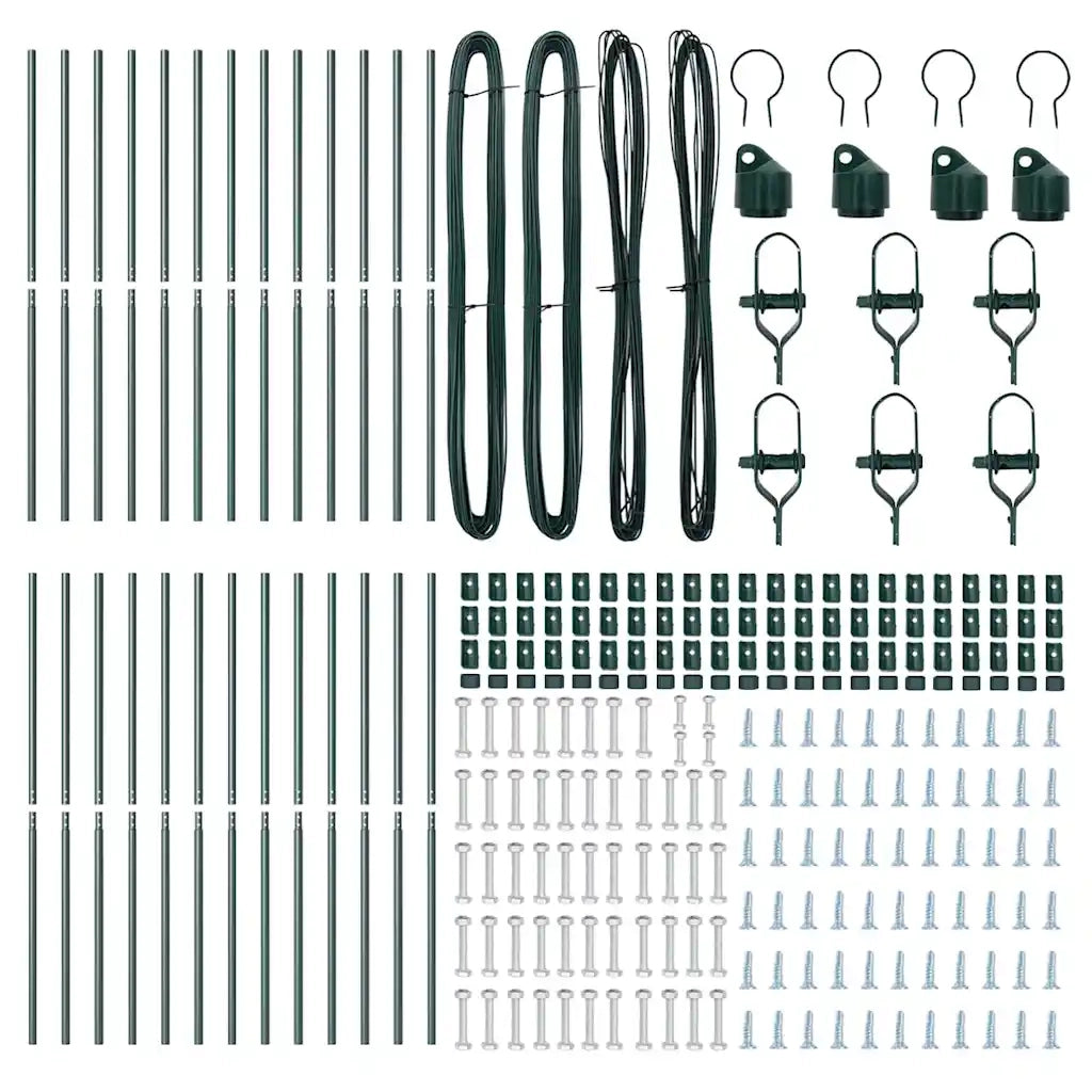 Palo della recinzione 26 pcs Verde 3,2 x 3,2 x 200 cm