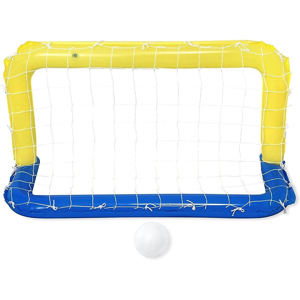 Trade Shop - Porta Gonfiabile Galleggiante Water Polo Con Palla Giallo 137x66cm Bambini 52123 -